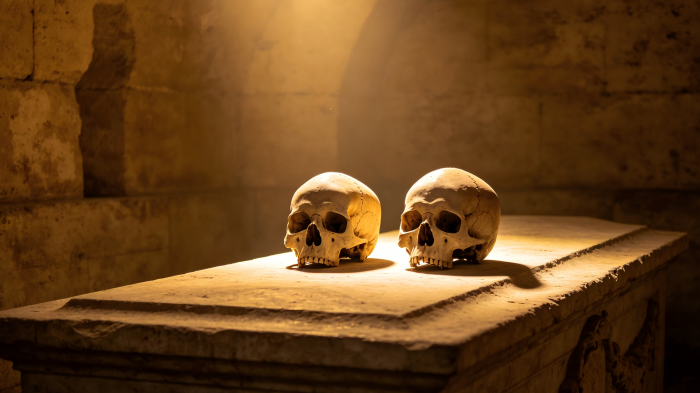 There are two skulls in Haydn's tomb